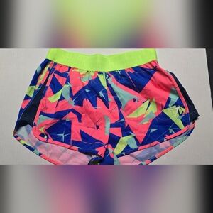 Gymshark Training/ Running Shorts Size M. Bright geometric Paterns